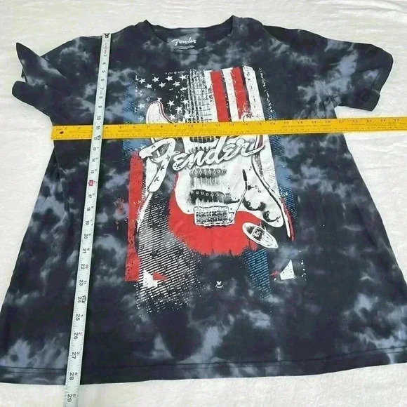 Fender Tie-Dye Guitar Graphic Tee Men Size XL Skate Casual Band Music - Picture 7 of 7